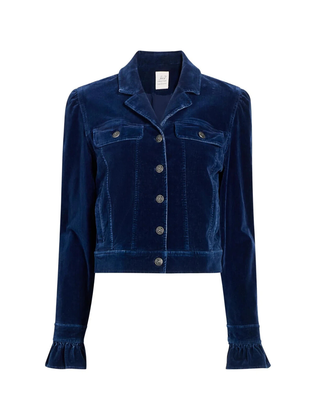 Nwd, Cinq A Sept Velvet Denim Deryn Jacket In Blue Sz S #Sj2559